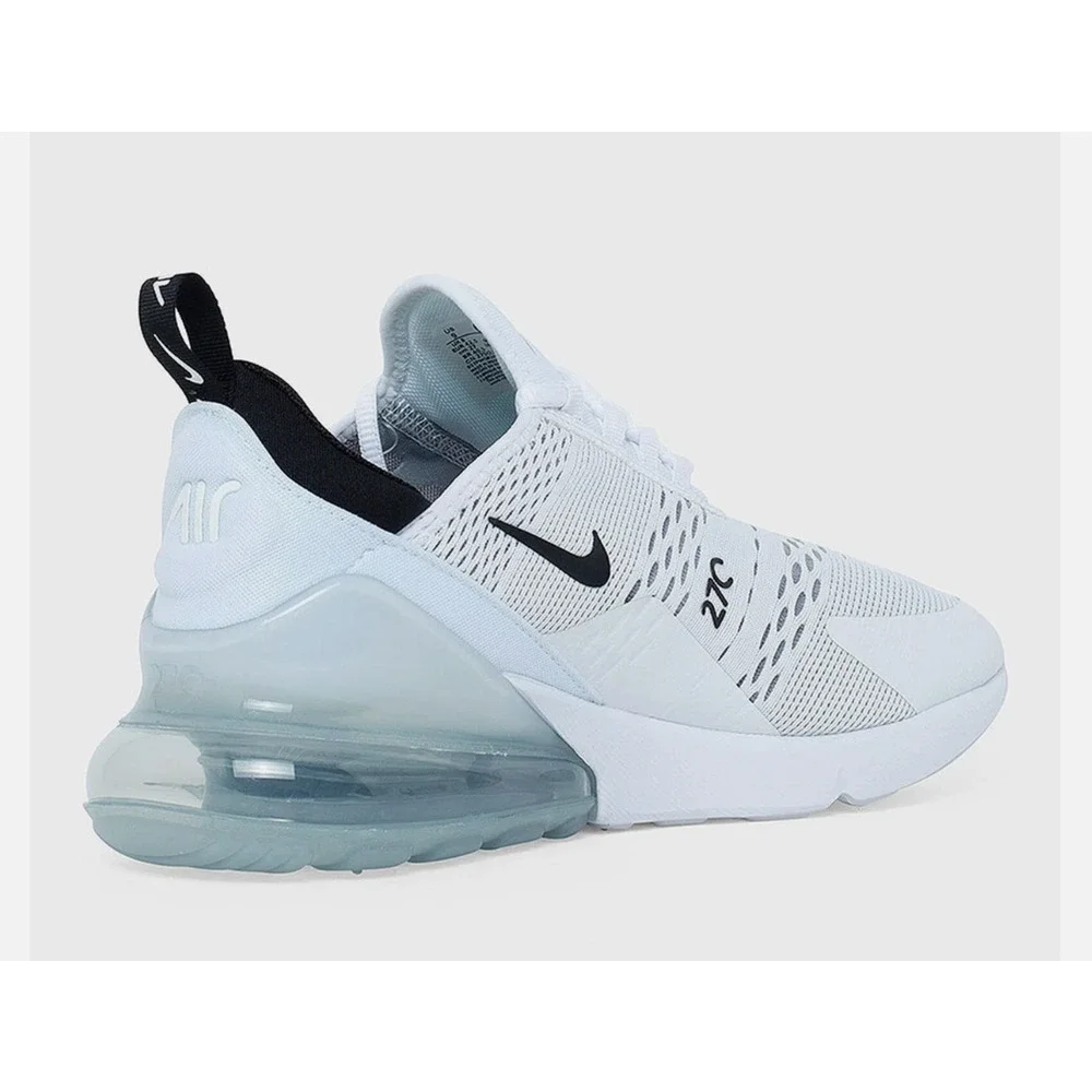 Size 10 - Men's Nike Air Max 270 Running Workout Shoes White/Black AH8050-100